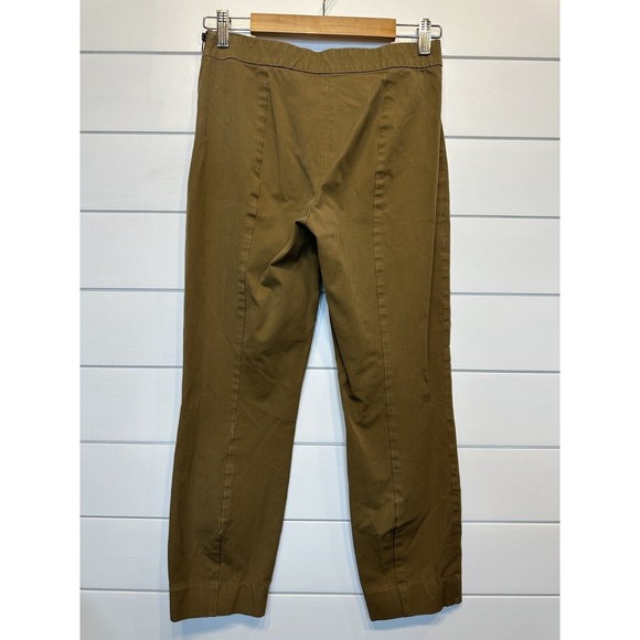 Everlane Size 6 Pants Cropped Side Zip Khaki Chino Trousers Tan 25" L Women's - Picture 4 of 7